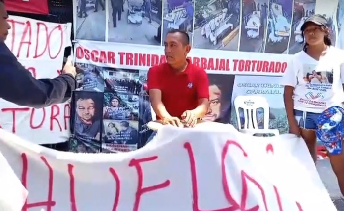 Inician huelga de hambre para exigir liberación de Óscar Trinidad Carbajal