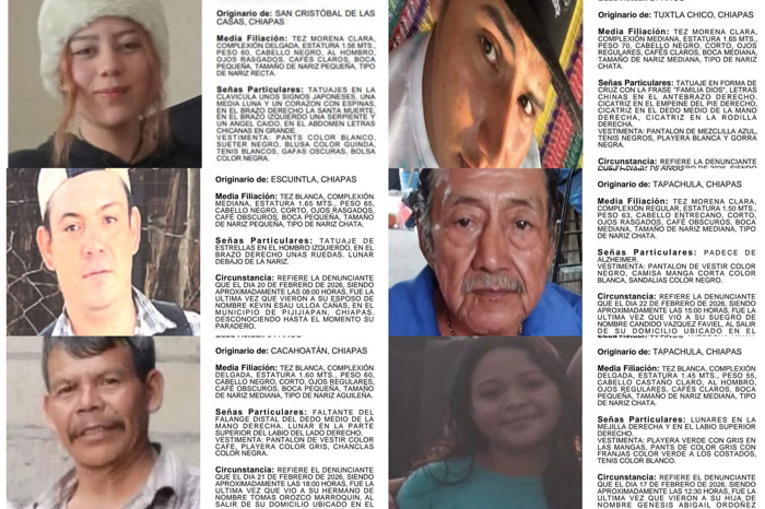 Nueva oleada de desaparecidos; casos recientes en San Cristóbal y Soconusco