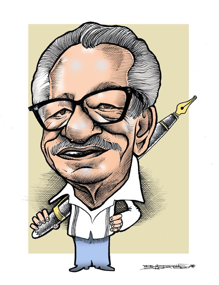 El periodista Ruperto Portela / Cartón de Enrique Alfaro