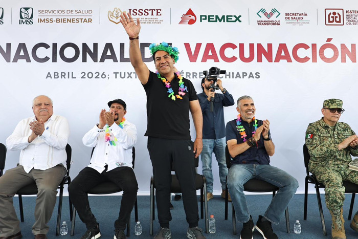 Eduardo Ramírez encabeza arranque de la Semana Nacional de Vacunación 2026 en Chiapas