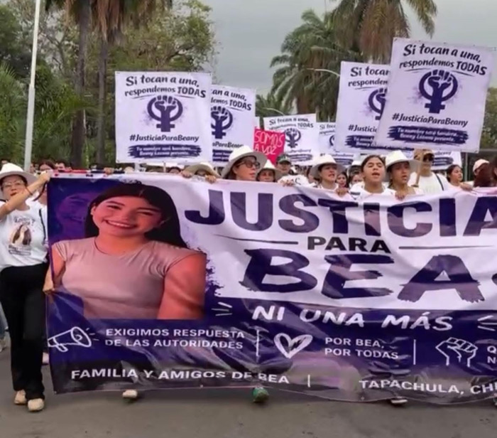 Marchan en Tapachula para exigir justicia por Beany