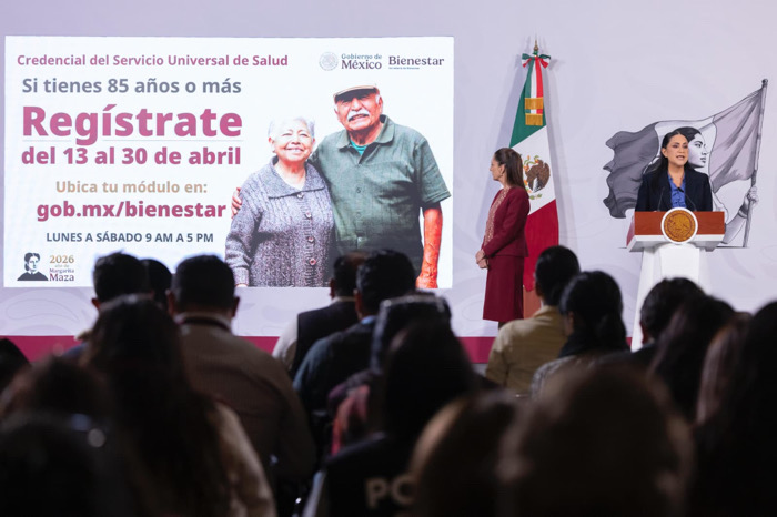 Presidenta anuncia decreto para crear el Servicio Universal de Salud; del 13 al 30 de abril inicia credencialización de personas de 85 años