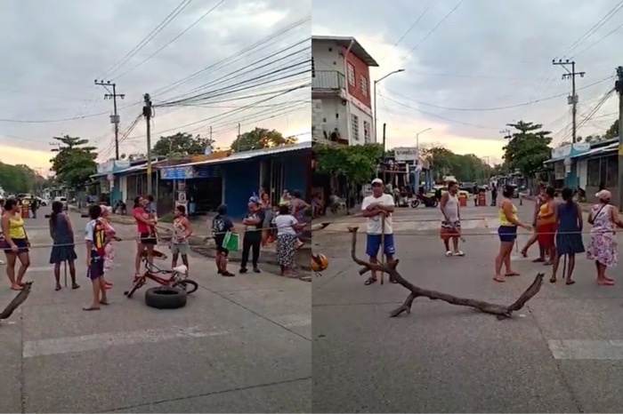 Vecinos bloquean bulevar Akishino en Tapachula por falta de energía eléctrica