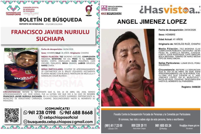 Dos desaparecidos tras violencia en Venustiano Carranza y Nicolás Ruiz