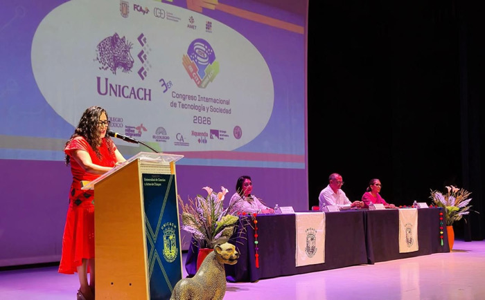 Inaugura rectora de UNICACH Fanny López Jiménez III Congreso Internacional de Tecnología y Sociedad 2026