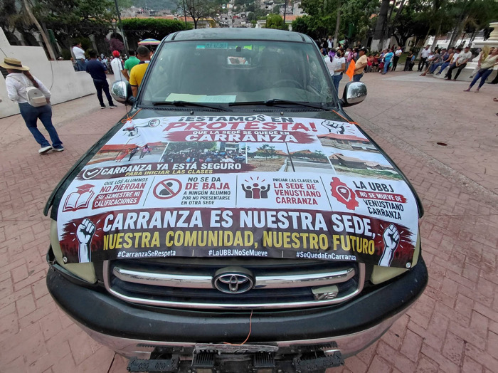 Presionan a alumnos por conflicto en universidad Benito Juárez de Carranza
