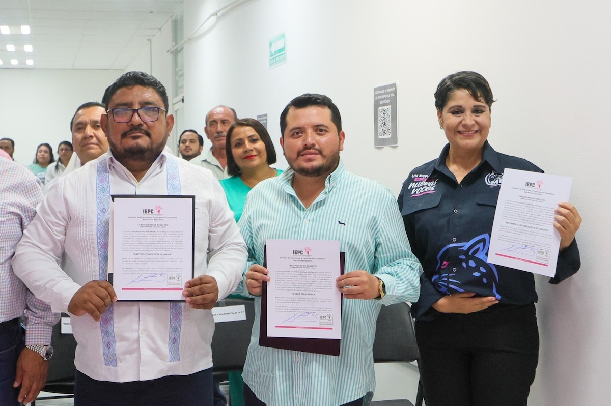 Entrega Consejo General del IEPC certificados de registro a nuevos partidos políticos locales