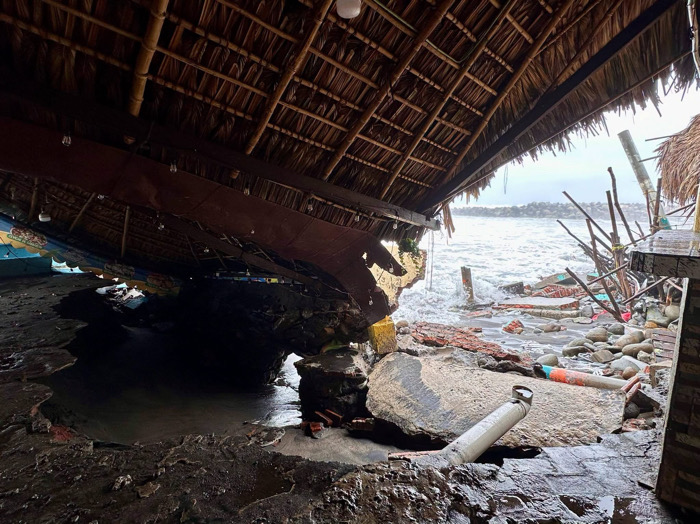 Mar de fondo genera oleaje elevado en playas de Pijijiapan y Tapachula