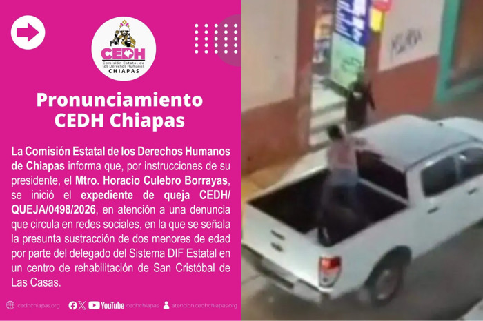 CEDH abre investigación por presunta sustracción de menores en SCLC