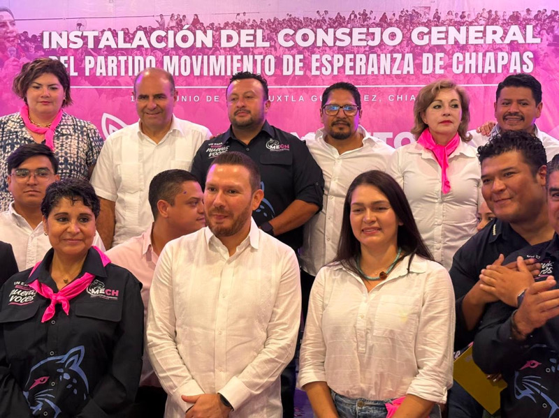 Nace una nueva fuerza política en Chiapas: Movimiento de Esperanza instala su Consejo General