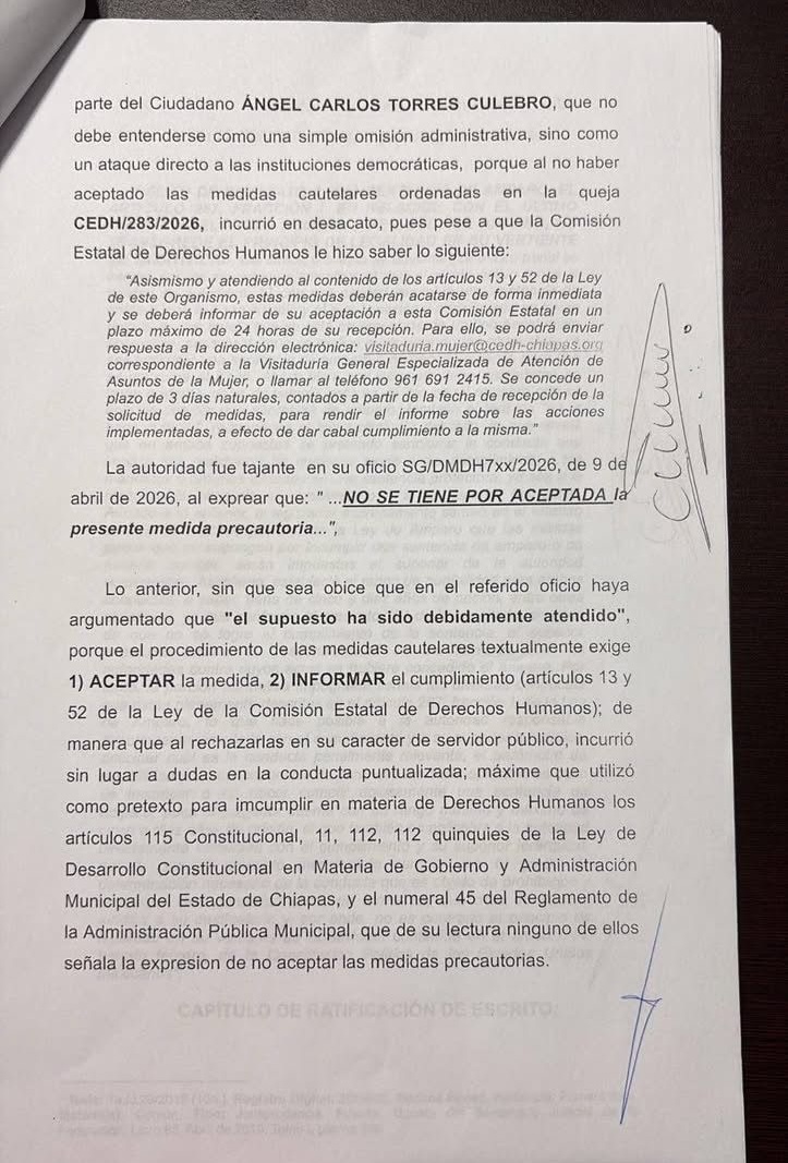 Piden juicio político en contra alcalde de Tuxtla